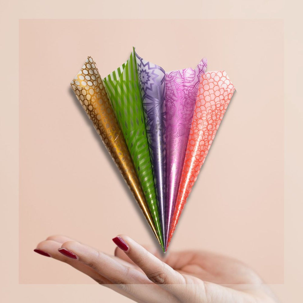 Empty henna cones for henna tattoos, mehendi body art, and jagua.