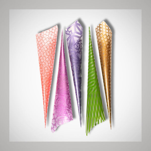 Empty henna cones for henna tattoos, mehendi body art, and jagua.