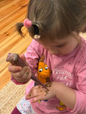 Kindergeburtstag Henna - Set – kreative Tattoo - Party mit Schablonen - | Berlin Botanicals