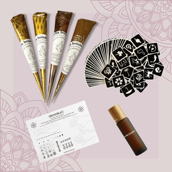 Kindergeburtstag Henna - Set – kreative Tattoo - Party mit Schablonen - | Berlin Botanicals